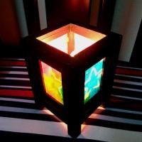 ราคา โคมไฟบาติก (ลายกระดาษสาสีชมพู) (687082988)