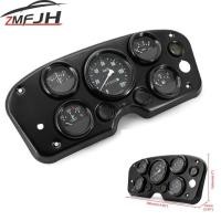 ราคา Digital 5 In 1 Water Temp + Speedometer + Volts + Oil Press + Fuel Level Gauge LCD Dashboard For 12 (54854148141)