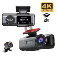 ราคา กล้องติดรถยนต์ หน้า หลัง 4K, รุ่นใหม่ล่าสุด ปี2024 ,พร้อม WIFI ตรวจดูคลิปผ่านมือถือได้ และประกัน 12 เดือน, (28955404656)