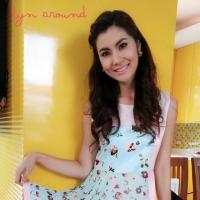 ราคา Lyn Around เดรสสีส้ม-ฟ้าลายดอกซากุระ size M (1340259205)