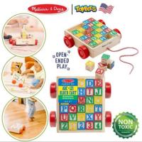 ราคา Melissa & Doug Classic ABC Block Cart : ชุดบล๊อกไม้ ABC พร้อมรถเข็นไว้ลากจูน ของเล่นไม้ ลูกบาศก์ ลูกเต๋า ของแท้ USA (สำห (48002243594)