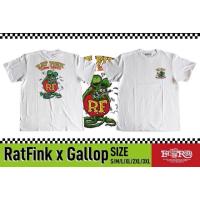 ราคา [คลังสินค้าพร้อม] Gallop + Rat Fink Rat Fink พิมพ์ผ้าฝ้ายแท้แขนสั้น All-Match อินเทรนด์ผู้ชายผู้หญิงเสื้อยืด (25177666810)