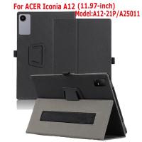 ราคา สําหรับ Acer Iconia A12 ปลอก A12-21P 11.97 นิ้วฝาครอบหนัง pu แท็บเล็ตสําหรับ ACER Iconia Tab A12 11.97 A25011 (43928502955)
