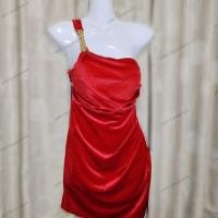 ราคา ชุดเดรสออกงาน ชุดเดรสพีอาร์ชุดเรสสาวPRออกงานผ้ากำมะหยี่อกเสริมฟองน้ำมีซิปหลังDR-08 (57602146773)