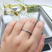 ราคา แหวนเพชรหัวใจ3ดวง มินิมอล เงินแท้ (24859720575)