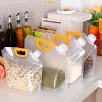 ราคา โปร่งใสโปร่งใสหัวฉีด Multigrain กระเป๋าเกรดอาหาร Moisture-Proof แบบพกพา Design Grain ข้าว Bean Storage ครัวในครัวเรือนถุงปิดผนึก (45355646863)