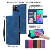 ราคา INFINIX SMART 6 (Ram 3/64 GB) Leather Flip Cover Wallet Case Leather Case Wallet Leather Flip Case (50755010404)