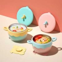 ราคา ชามอาหารเสริมเด็ก เด็กพิเศษฉีดน้ําฉนวนกันความร้อนชามสแตนเลสฉนวนกันความร้อนชามเด็กช็อกทนป้องกันการลวกถ้วยดูดบนโต๊ะอาหาร (45903877996)