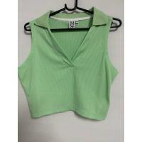 ราคา เสื้อครอป เสื้อแฟชั่น เสื้อเอวลอยสีเขียว (24837379406)
