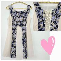 ราคา 179บ. เดรสเชือกผูก ออกงาน สีครีม อก 33 ไซส์ XS S เอว 27 ยาว 31 ตัดลายด้วยผ้าลายสีน้ำเงิน ผ้าดี ทรงสวย มือสอง สภาพดีมาก (29714625175)