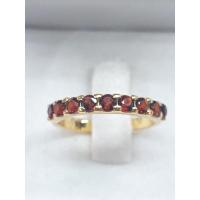 ราคา แหวนแถวทองแท้พลอยโกเมน (11310547745)