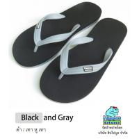 ราคา Hippo bloo รองเท้าแตะฮิปโปบูล รองเท้ายางพารา ชาย/หญิง BLACK and GRAY ดำ / เทา หูเทา (7511682197)