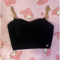 ราคา Misty Mynx Black Gold Crop Top Chain XS Y2k Vintage 2hand เสื้อครอปมือสอง สภาพเหมือนใหม่ (52405662997)