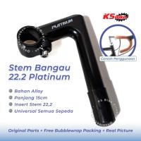 ราคา 22.2 Platinum OXO จักรยาน Stem Bangau Stem Bango โลหะผสม 22.2 เสาแฮนด์ 25.4 Stem Fixie Racing Vintage Mini Touring Gravel Chrome สีดําเงิน KS จักรยาน Shop Cirebon (28042089398)