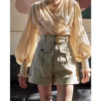 ราคา ส่งต่อ Mitr Belted Shorts สีเบจ size s (Mitr) (16121418566)