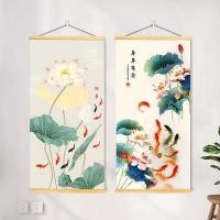 ราคา รวบรวมความมั่งคั่งเก้าปลาภาพวาดดอกบัวดอกไม้แขวนภาพวาดใหม่สไตล์จีนศิลปะภาพวาดตกแต่งพื้นหลังแขวนผ้าเมตรไฟฟ้ากล่องครอบคลุมภาพวาดตกแต่ง (43407832733)