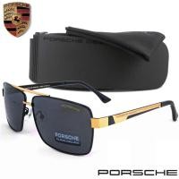 ราคา Polarized แว่นกันแดด แฟชั่น รุ่น PORSCHE UV 8712 C-1 สีดำตัดทองเลนส์ดำ เลนส์โพลาไรซ์ ขาข้อต่อ สแตนเลส สตีล Sunglasses (8977590523)