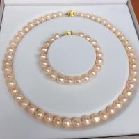 ราคา ชุดสร้อยคอและสร้อยข้อมือมุกน้ําจืดของแม่ขนาด 8-9 มม. สําหรับผู้หญิง (28160897448)