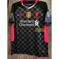 ราคา เสื้อบอลลิเวอร์พูลสีดำ ลายหมากรุก Trid kit 2020 สินค้าพร้อมส่ง งานเกรด AAA+ Liverpool (3179381936)