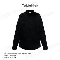 ราคา CK Calvin Klein เสื้อเชิ้ตแขนยาว รุ่น Cotton Stretch Slim Button-Down Shirt (Black) Code: 1222W M541 (29774813837)