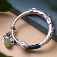 ราคา Fulin เงินแท้ Lotus สไตล์สร้อยข้อมือชาติพันธุ์เงินโบราณสไตล์ย้อนยุควิธีโบราณสร้อยข้อมือเงินสุภาพสตรี Lotus เงินสเตอร์ลิง 9991.20 fc (45554990839)