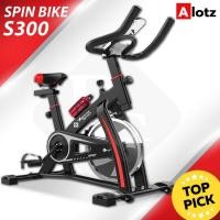 ราคา Alotz จักรยานออกกำลังกาย Spin Bike พร้อมหน้าจอ LED แสดงผลการทำงาน รุ่น S300 (Black) (9612468470)