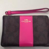 ราคา Coach กระเป๋าคล้องมือ SIG PVC LTH CRN ZIP ของแท้จาก USA (659851090)