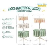 ราคา Mamiko ขาตั้งร่มพับ 3 ชั้น - ราวตากผ้าพับได้ระดับพรีเมียม ประหยัดพื้นที่ (57053632974)