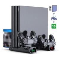 ราคา ขาตั้งแนวตั้ง DOBE สําหรับ PS4/ PS4 Pro/ PS4 Slim, ที่ชาร์จจอยคู่พร้อมไฟ LED และที่เก็บเกม 10 ช่อง (54203267300)