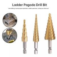 ราคา ชุดดอกสว่าน Step drill ดอกสว่านเจดีย์ 3 ตัวชุด สีทอง 3 - 20 มิล (29393780856)