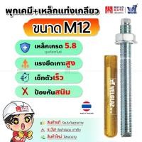 ราคา พุกเคมี พุ๊กเคมี ชุดพุกเคมีพร้อมแหล็กกล้าอย่างดี พุกเคมี พร้อมใช้ ชนิดปั่น แรงยึดเกาะสูง WELGLAZ (ขนาด M12) (20964131822)