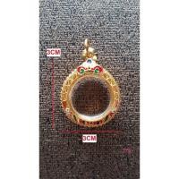 ราคา กรอบพระทองไมครอนเคลือบแก้ว ลงยา (6584886433)