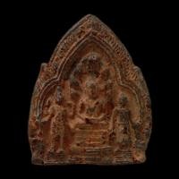 ราคา 4103 พระนารายน์ทรงปืน เนื้อดินภูเขาไฟเผา กรุเจดีย์ปทุมวดี วัดพระธาตุหริภุญไชย ลำพูน ยุคทวาราวดี อายุกว่า 1300 ปี สวยมาก (47851004278)