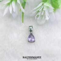 ราคา O6442 จี้พลอยอเมทิสต์แท้ ( Natural Amethyst ) ตัวเรือนเงินแท้ 925 ชุบทองคำขาว ( เปลี่ยนสีชุบ +100 ) (22482980244)