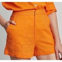ราคา สีสดเว่อร์ Summerสุดกางเกงขาสั้นทรงสวย Mango Short Pants มีตะขอซิปด้านหน้า กระเป๋า2ข้าง เข้าใหม่ สีส้ม (24616602779)