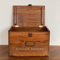 ราคา หีบไม้สัก หีบไม้เก่า หีบไม้เก็บของ หีบเก็บของ หีบโบราณ(ขนาดเล็ก) (21082174477)