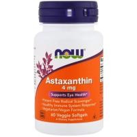 ราคา พร้อมส่ง!!! Now Foods, Astaxanthin, 4 mg, 60 Veggie Softgels (5741176051)