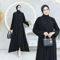 ราคา MATA Abaya Muza SAKINAH MUTIARA 2in1 สีเทาตา Swarovski และ Black Pearl สีดํา Abaya Syari Muslimah Gamis (40776371993)