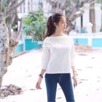 ราคา เสื้อปาดไหล่แขน 3 ส่วน มี 2 สี (146162273)
