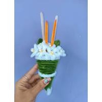 ราคา กรวยดอกไม้ขาว บูชาพระ บูชาครู ขอขมา กรวยดอกไม้ขาวสำหรับจัดพานขันธ์5 (29636263547)