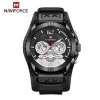 ราคา NEW นาฬิกา นาฬิกา naviforce แท้ ของแท้ราคาถูก รุ่น NF9162 B/W/B สายหนังสีดำขาว รับประกัน 1ปี มีเก็บเงินปลายทาง (2091315601)