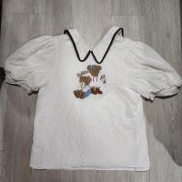 ราคา เสื้อมือสอง แบรนด์ BELLITA งานป้าย งานดีเกาหลี แขนสั้น ลายหมีสีขาว (29220882955)