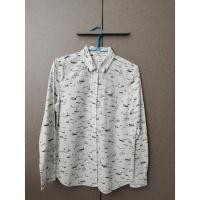 ราคา เสื้อเชิ้ตมือสอง AIIZ สีขาวลายสมอเรือ ไซส์ S มือสอง (22706197652)