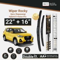 ราคา SKY ที่ปัดน้ําฝนรถยนต์ไฮบริดคู่ Rocky 22 + 16 นิ้ว - Hybrid X-Vision Pro (41020679236)