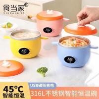 ราคา Baby Smart Thermostat ชามเด็กทารกบนโต๊ะอาหารเสริมชามอาหาร Water-Free ชาร์จฉนวนกันความร้อนความร้อน (55053303112)