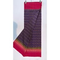 ราคา ซิ่นไหมมัดหมี่ ตีนแดง บุรีรัมย์ ไหมแท้ ขนาด 1x2เมตร สีม่วงเข้ม รหัส R2Q-116-0119691 (49854908877)