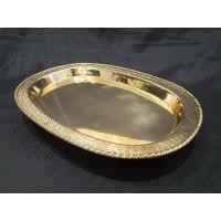 ราคา ถาดทองเหลือง รูปไข่ วงรี ถาด น้ำชา ทองเหลืองแท้ (16659596235)