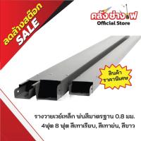 ราคา รางวายเวย์เหล็ก พ่นสีมาตรฐาน 0.8 มม.4ฟุต 8 ฟุต สีเทาเรียบ, สีเทาย่น, สีขาว (28543520136)