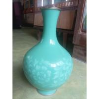 ราคา CLOISONNE ware แจกัน 24ซม. ลายดอกไม้ สีเขียวมรกต ศิลปะญี่ปุ่นสินค้ามือสองจากตู้ญี่ปุ่น (23383696242)