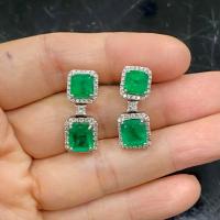 ราคา ✨ต่างหูมรกตโคลัมเบีย ทอง 18K (41972248381)